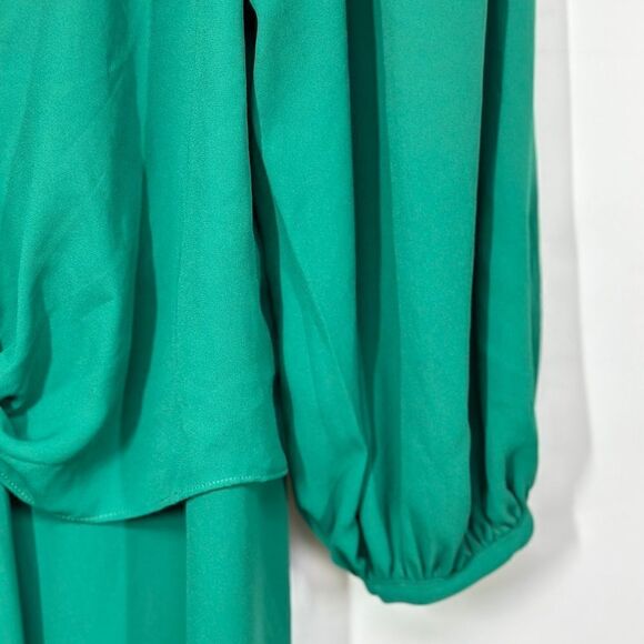 Anthropologie Maeve Valparaiso Tie Front Midi Dress Green Size 8 - Picture 8 of 12